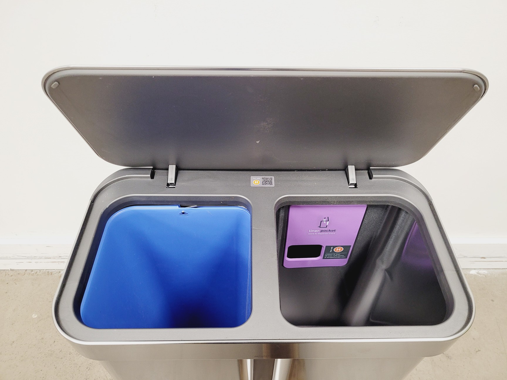 Image of 3 x Simple Human Waste/Recycling Bins