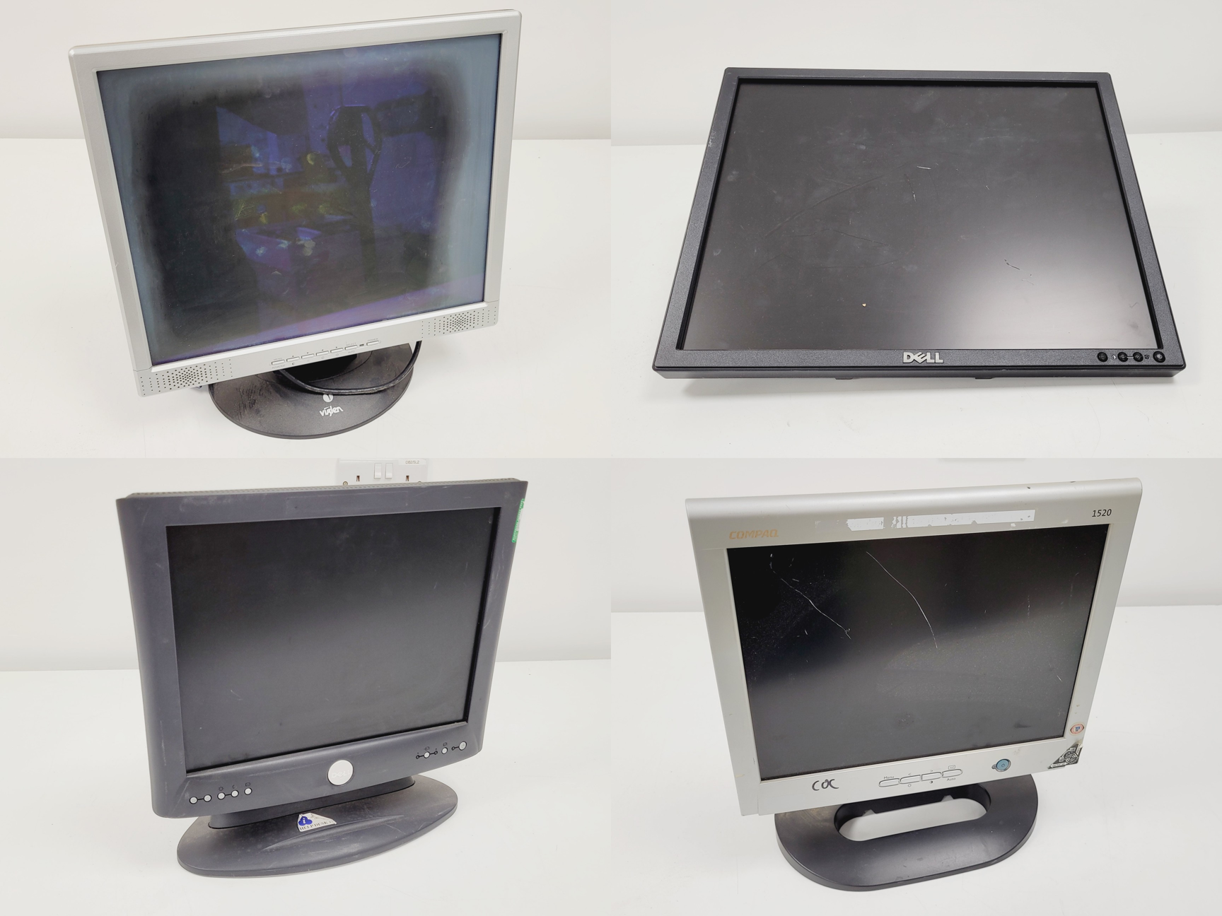 Image of Job Lot of 20 x PC Monitors Various Brands/Models Dell, NEC, IBM, Compaq 