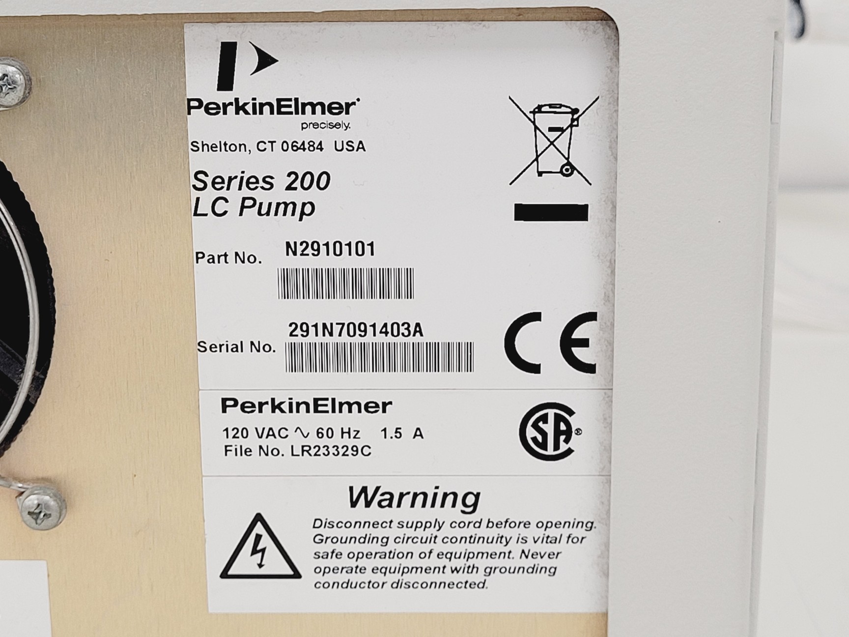 Image of Perkin Elmer Series 200 LC Pump
