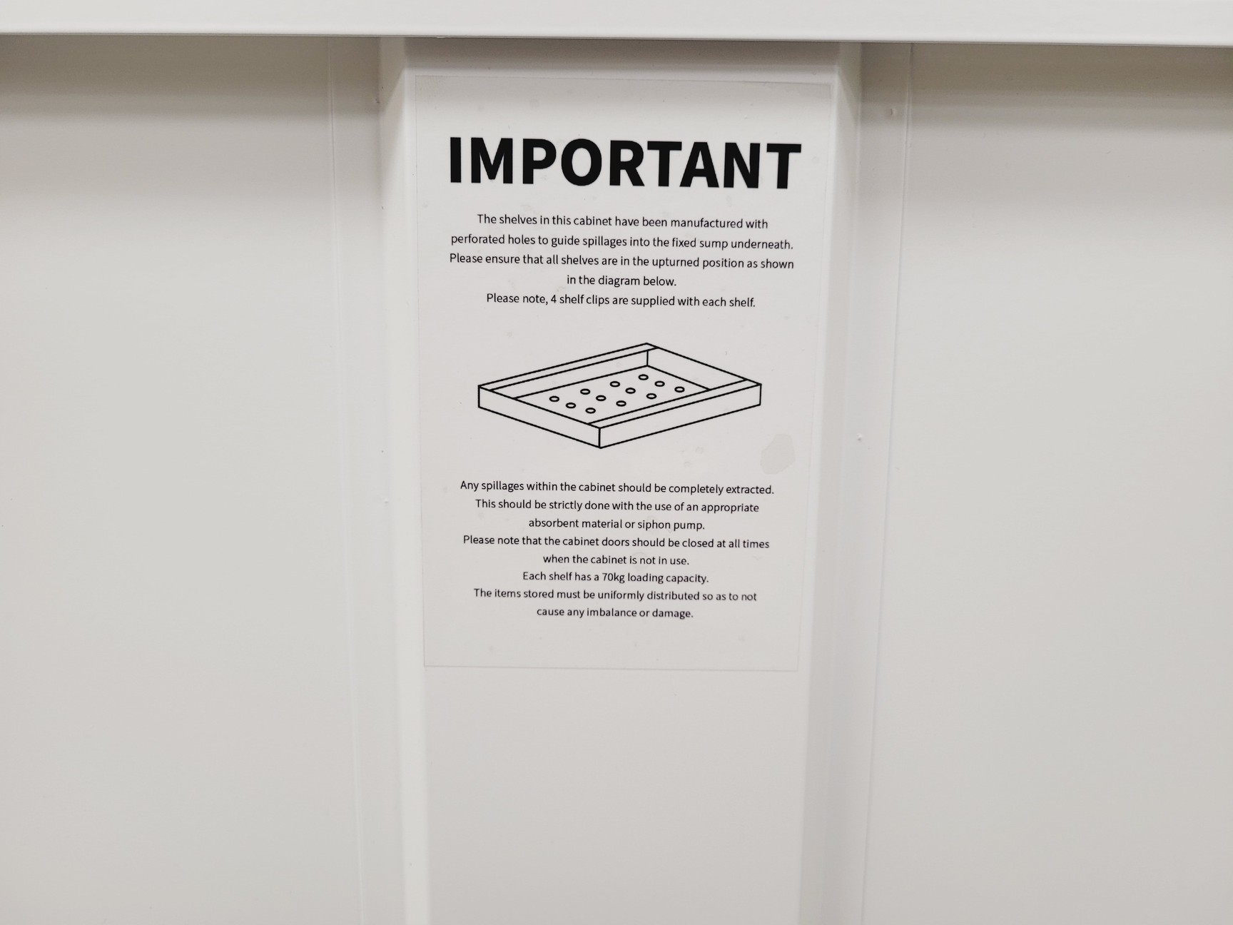 Image of Small Grey Laboratory Hazardous Storage Cabinet 