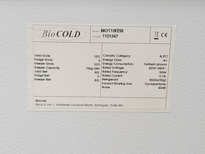 Thumbnail image of Biocold BIO110FZSS Freezer