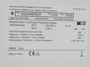 Thumbnail image of Siemens KG33VVIEAG/03 Fridge Freezer