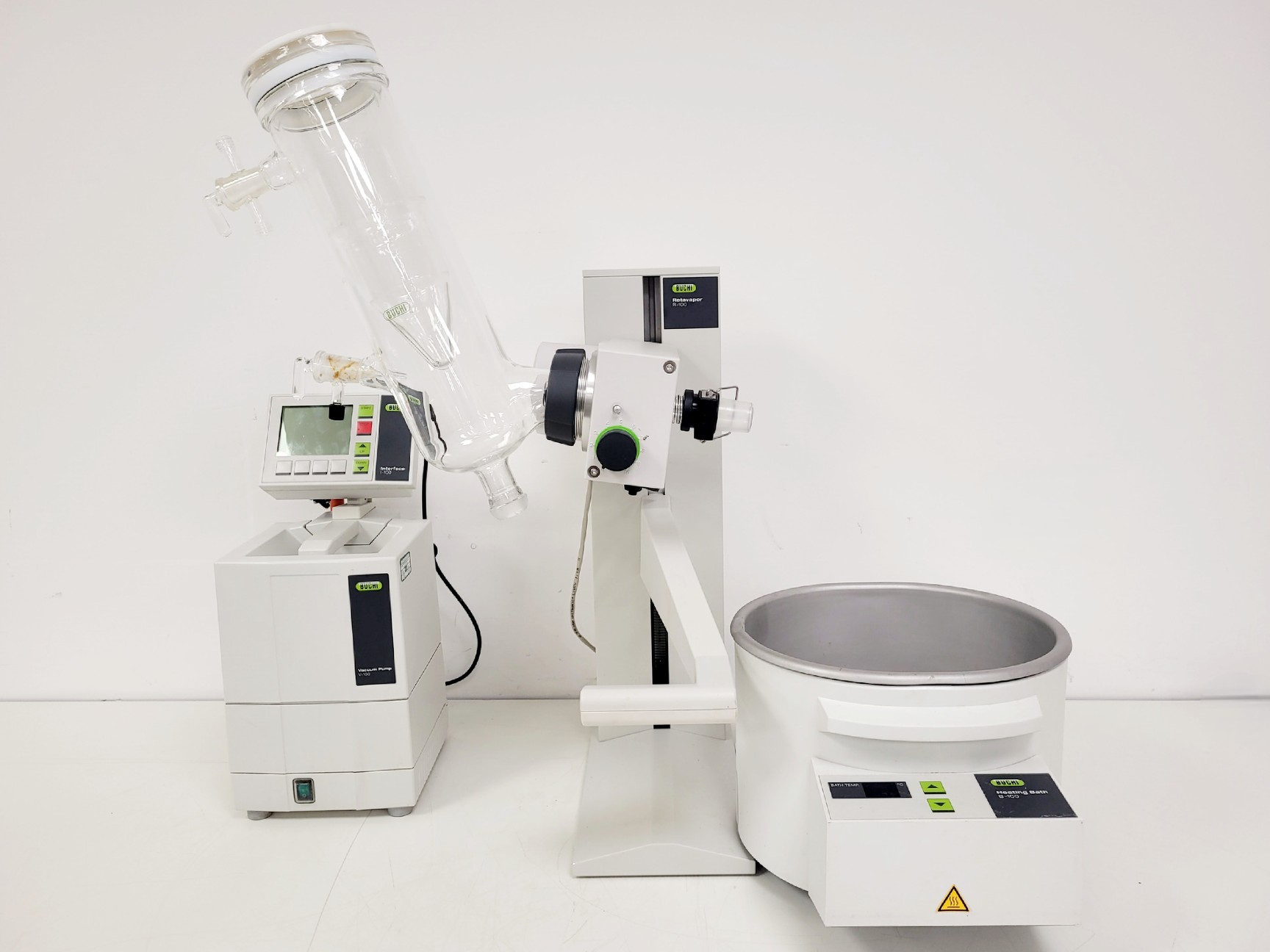 Image of Buchi R-100 Rotavapor W/ V-100 Vacuum Pump and B-100 Heating Bath
