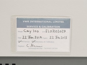 Thumbnail image of Varian Cary 100 Bio UV-Visible Spectrophotometer