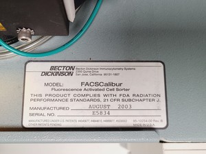 Thumbnail image of BD FACSCalibur Flow Cytometer and Transformer