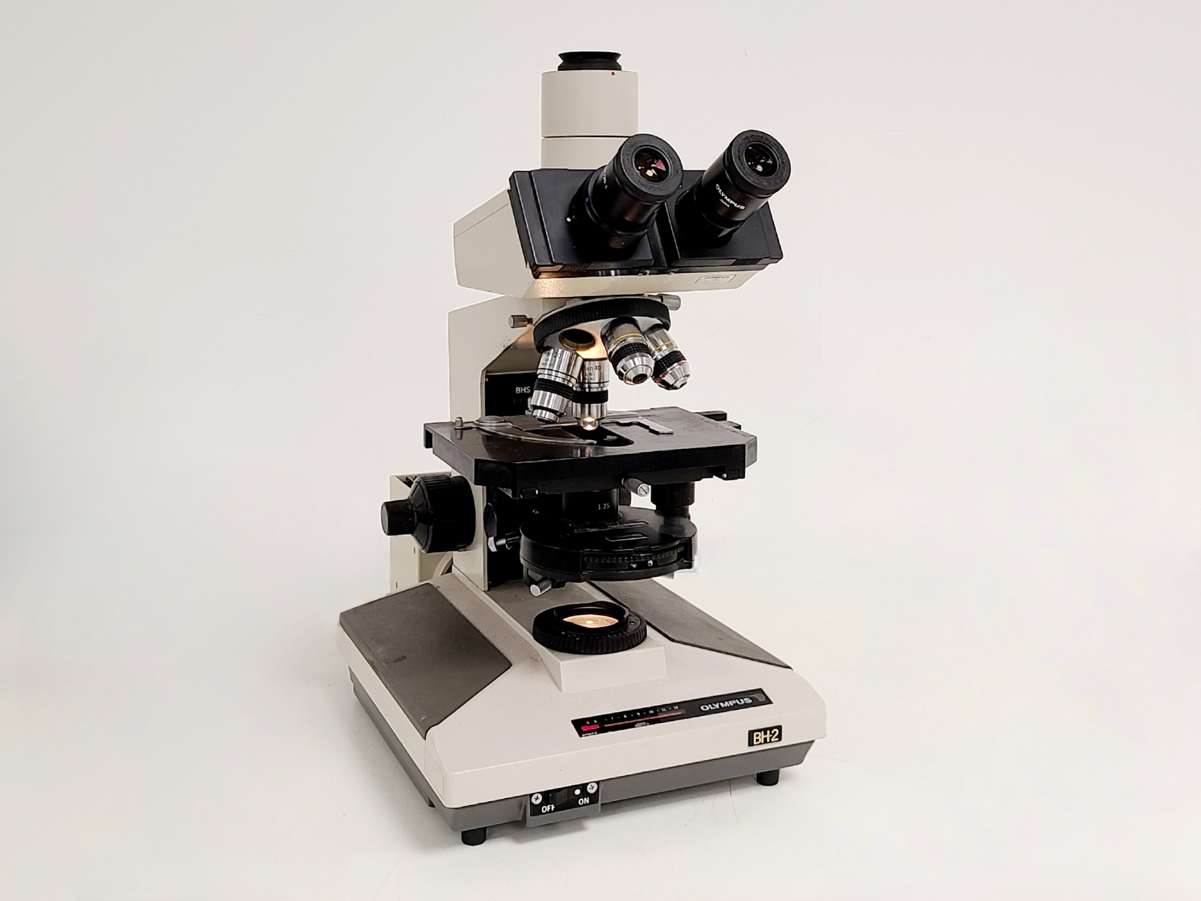 Image of Olympus BH-2 Compound Microscope w/ 5x Objectives DPlan SPlan A10PL