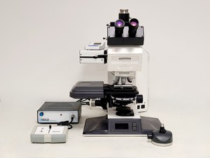 Image of Leica DMRBE Microscope w/ Motorised Stage, Cairn Monoled & QImaging wLS LED