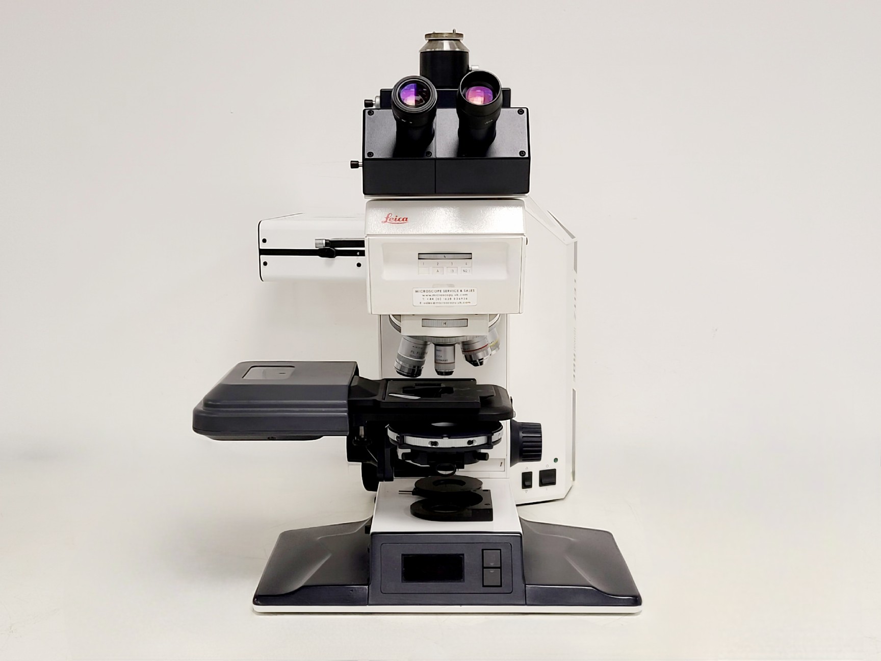 Image of Leica DMRBE Microscope w/ Motorised Stage, Cairn Monoled & QImaging wLS LED