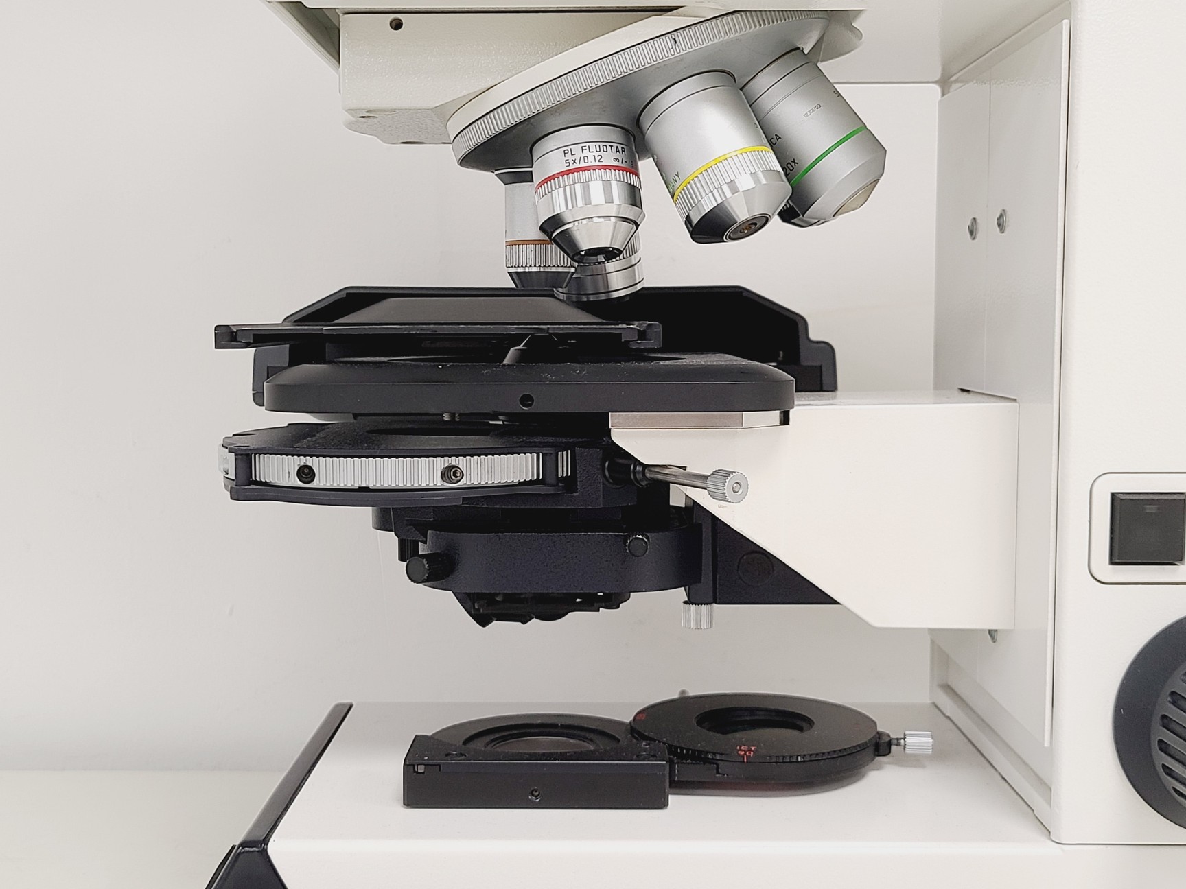 Image of Leica DMRBE Microscope w/ Motorised Stage, Cairn Monoled & QImaging wLS LED