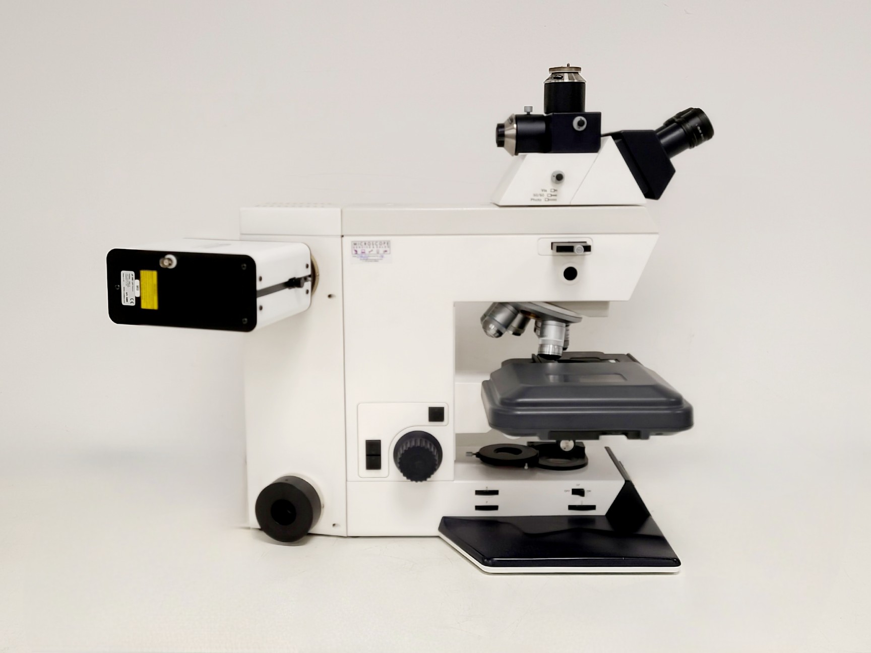 Image of Leica DMRBE Microscope w/ Motorised Stage, Cairn Monoled & QImaging wLS LED