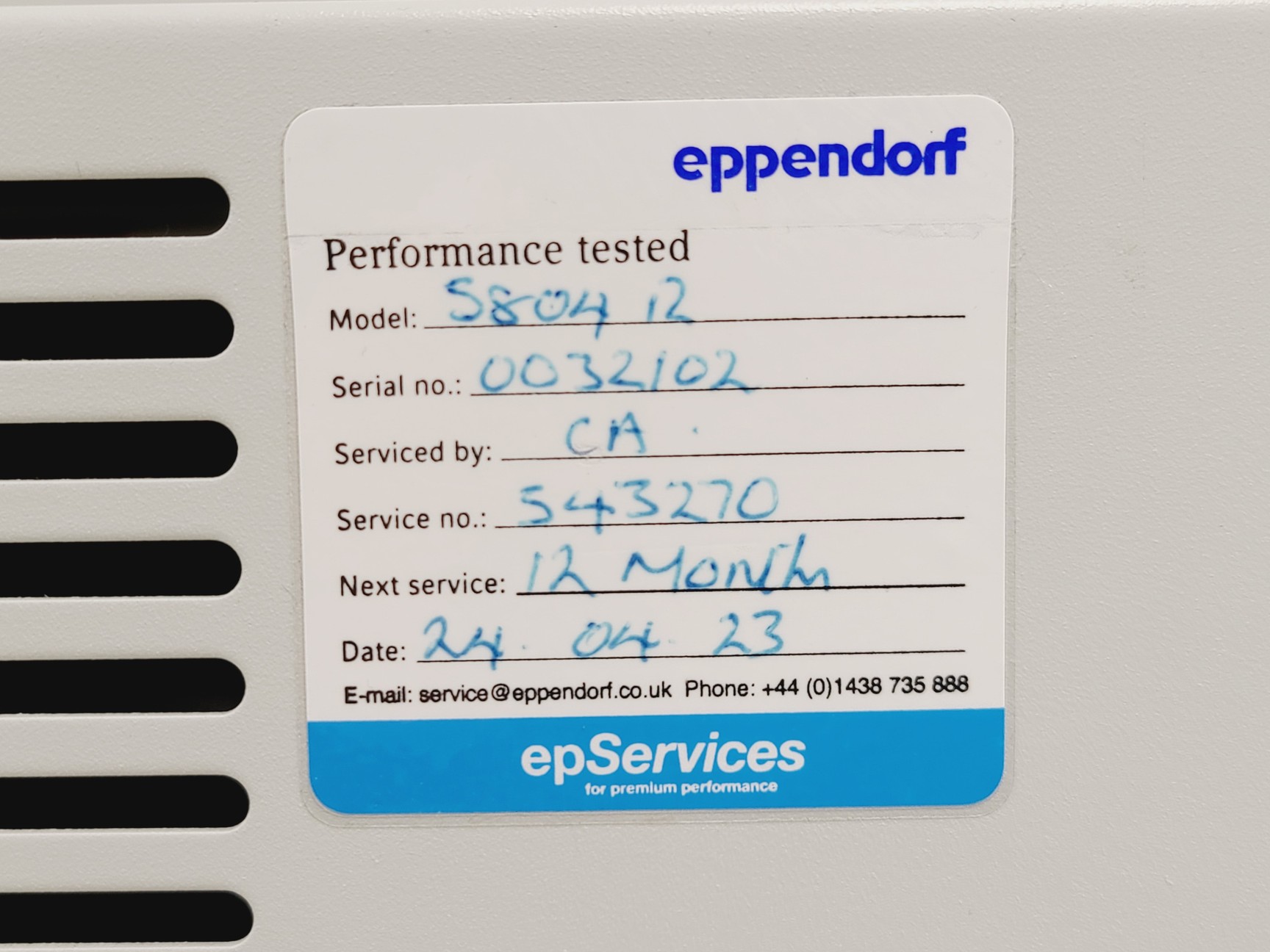 Image of Eppendorf 5804 R Centrifuge