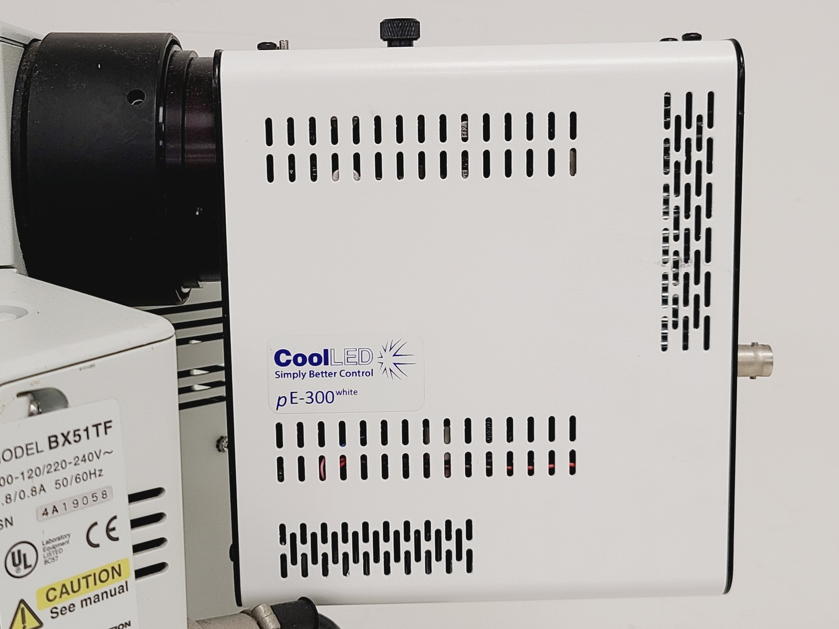 Image of Olympus BX51 Fluorescence Microscope w/ CoolLED pE-300 Illumination Unit