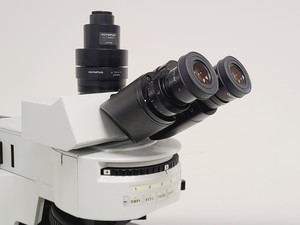 Thumbnail image of Olympus BX51 Fluorescence Microscope w/ CoolLED pE-300 Illumination Unit