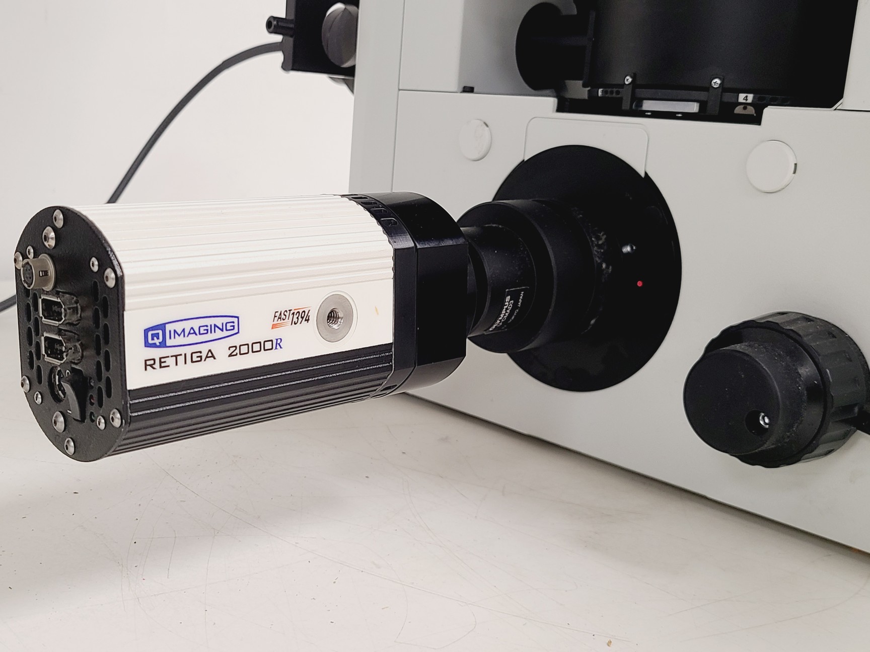 Image of Olympus IX71 Inverted Fluorescence Microscope w/ TH4-200, Lumen200 & Retiga 2000