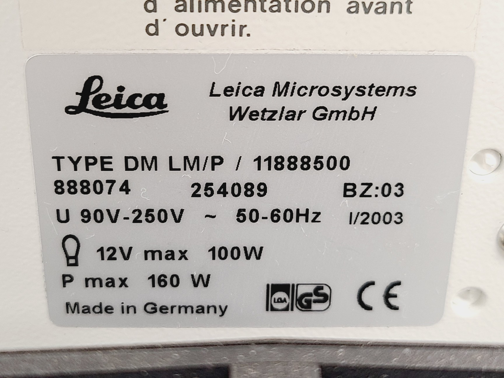 Image of Leica DMLM Microscope w/ Renishaw MS Encoded Stage 100 nm