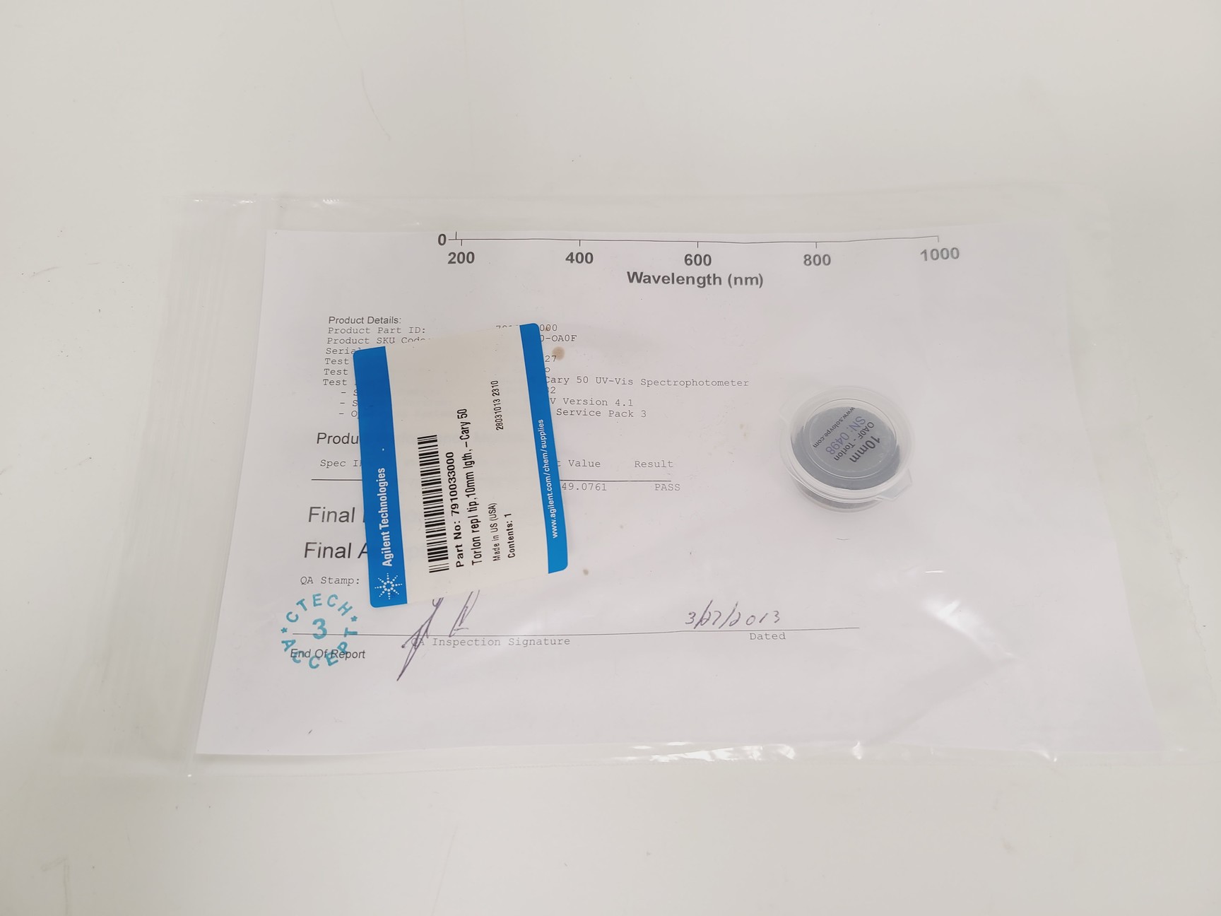 Image of Agilent Technologies Cary 60 UV-Vis Spectrometer with Dip Probe Coupler