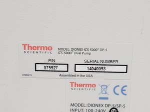 Thumbnail image of Thermo Scientific Dionex ICS-5000+ Ion Chromatography System