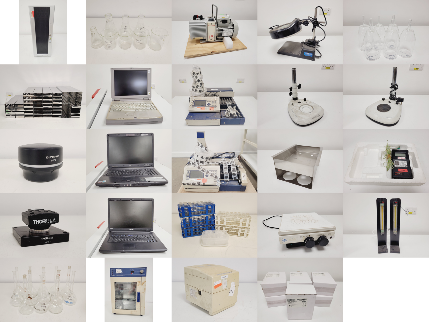 Image of Job Lot of Mixed Laboratory Equipment - Edwards, Bibby, Techne, Thorlabs