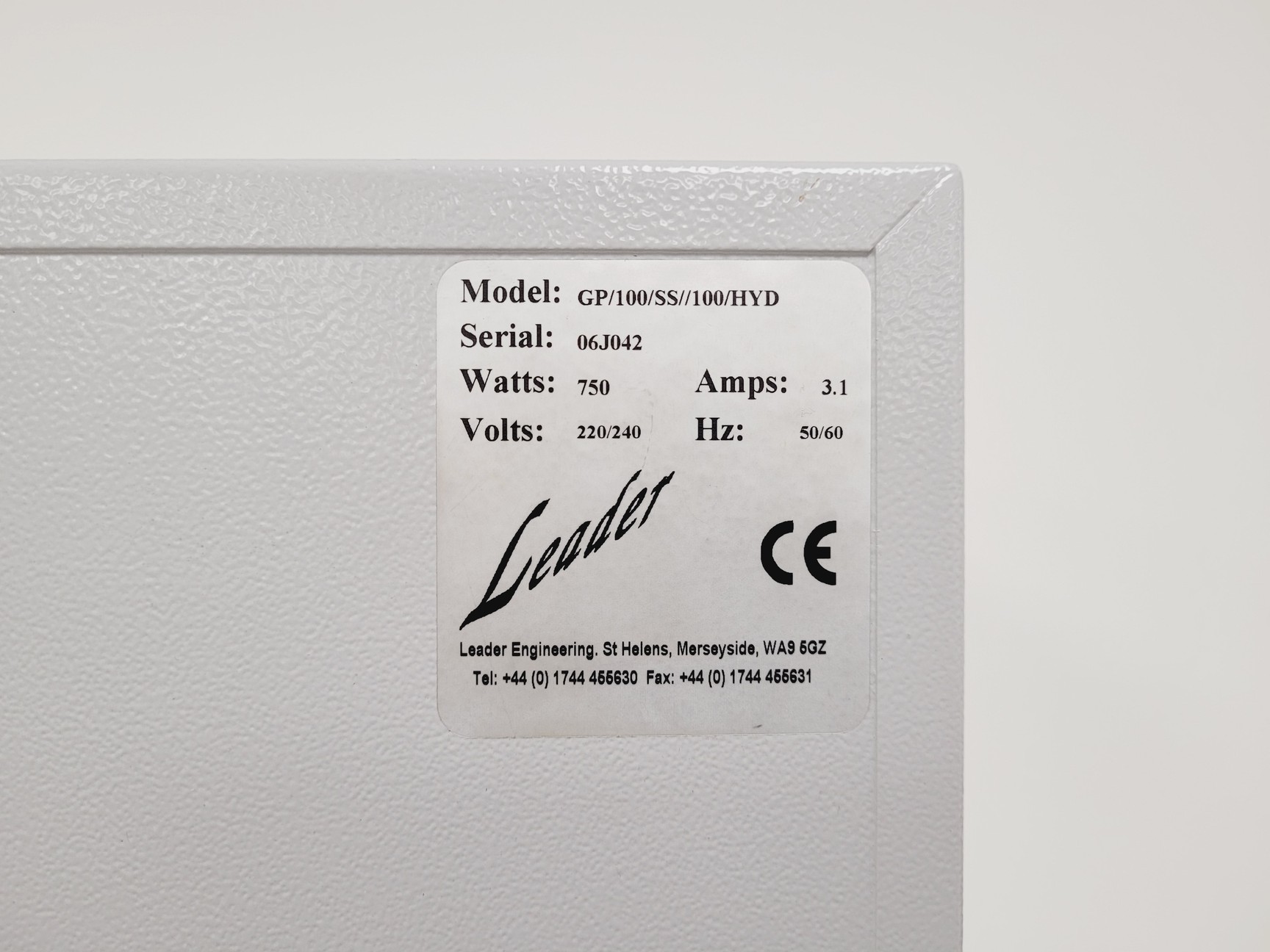 Image of Leader Engineering GP/100/SS//100/HYD Drying Oven