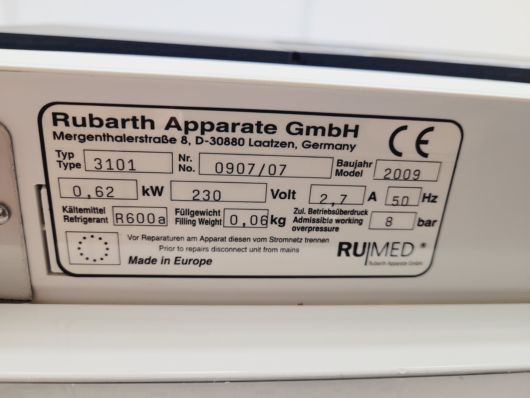 Image of Rumed Rubarth Apparate GmbH 3101 Floor Standing Cooled Incubator