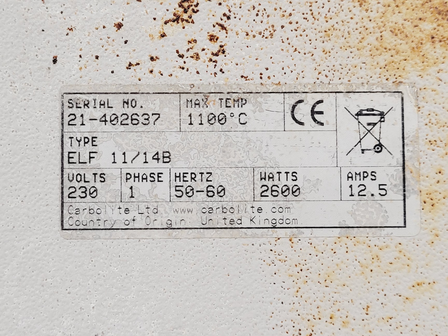 Image of Carbolite ELF 11/14B Furnace