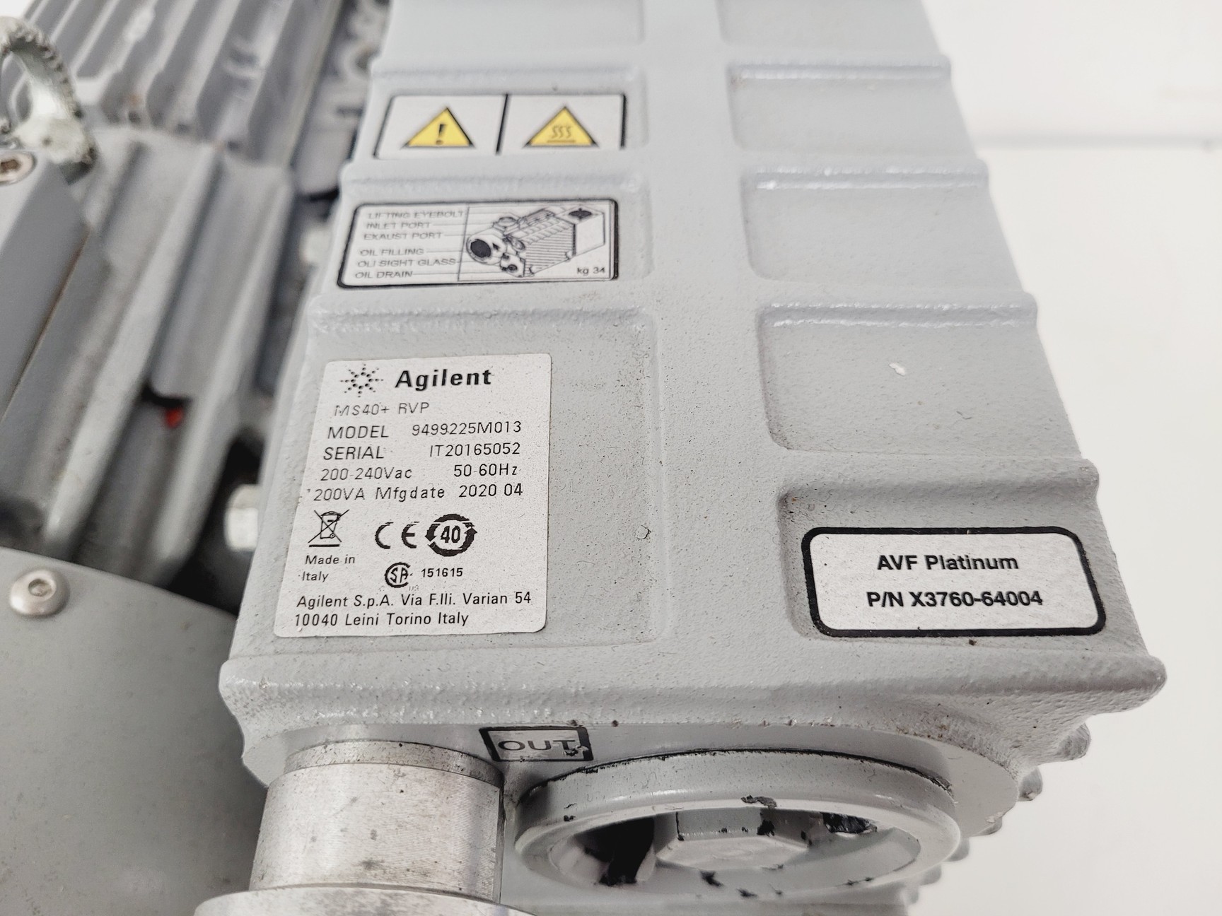 Image of Agilent 9499225M013 MS40+ Vacuum Pump