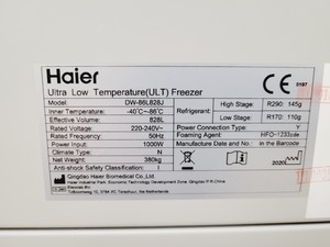 Thumbnail image of Haier  DW-86L828J Ultra-Low Temperature Freezer -86ºc 