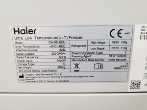 Thumbnail image of Haier  DW-86L828J Ultra-Low Temperature Freezer -86ºc 