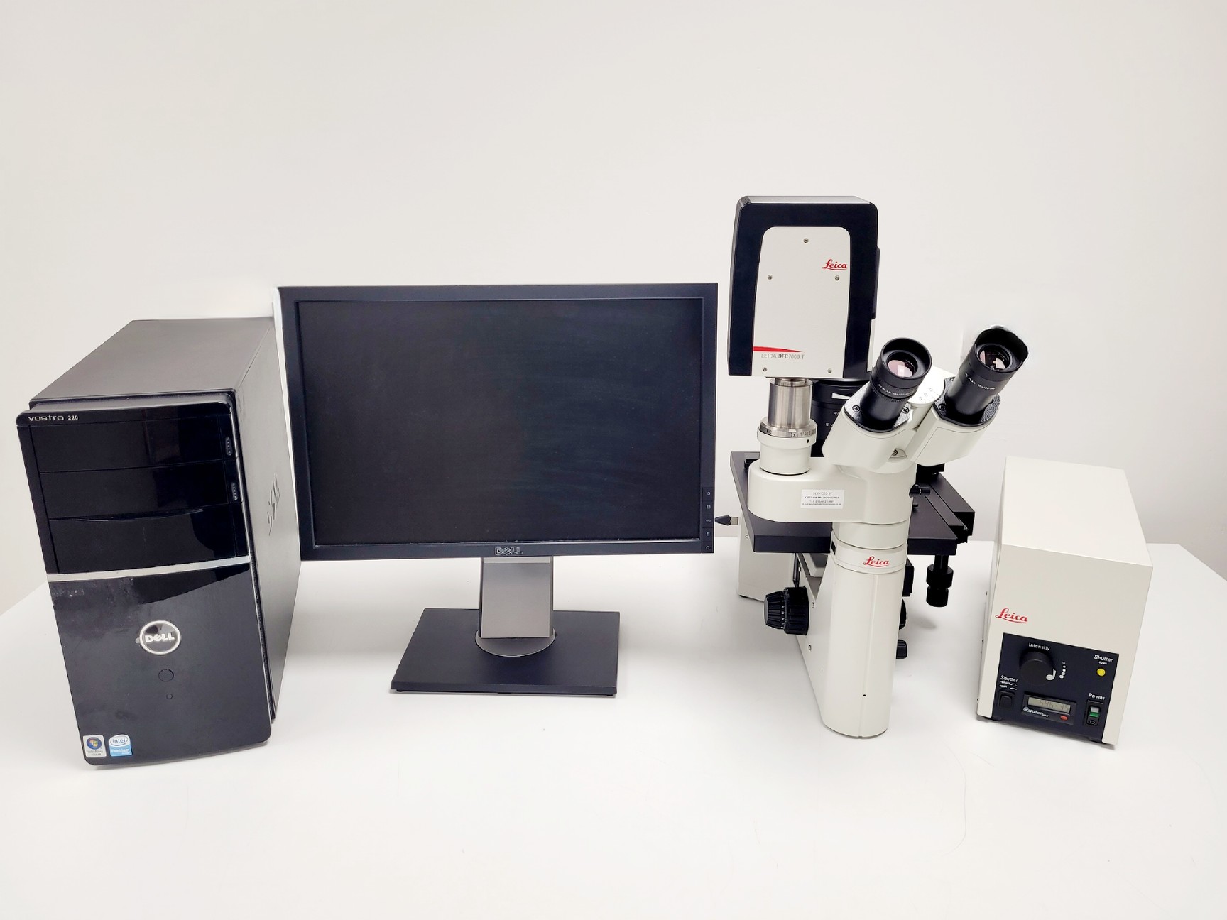 Image of Leica DMIL LED Fluo Microscope w/ DFC7000 T Camera, EL6000 Light & PC Setup