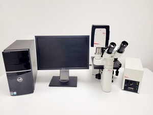 Thumbnail image of Leica DMIL LED Fluo Microscope w/ DFC7000 T Camera, EL6000 Light & PC Setup