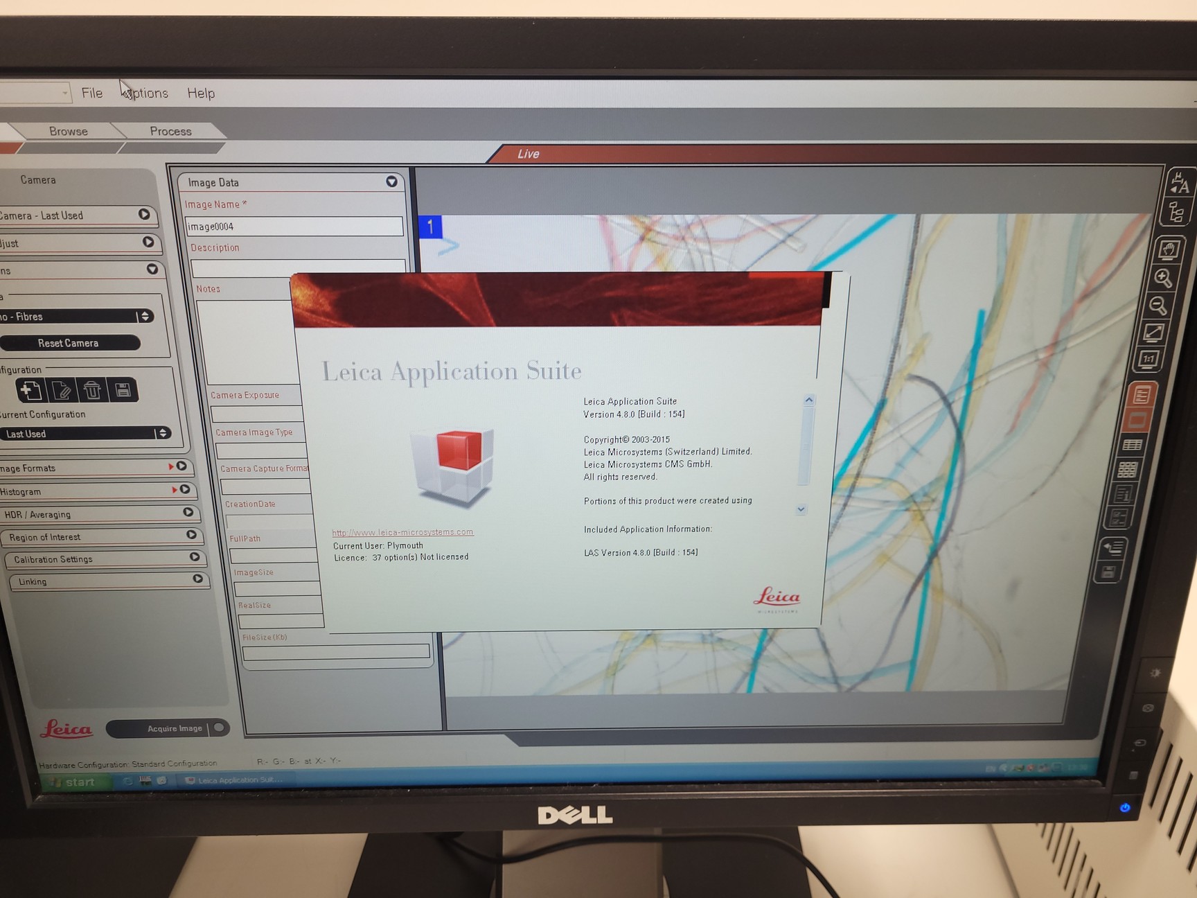 Image of Leica DMIL LED Fluo Microscope w/ DFC7000 T Camera, EL6000 Light & PC Setup