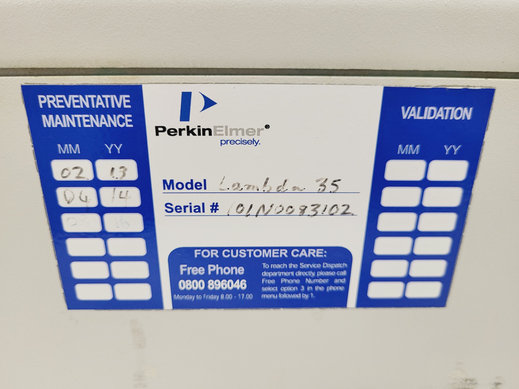 Image of Lambda 35 UV/VIS Spectrometer
