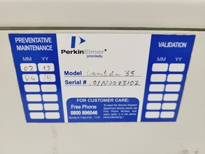 Thumbnail image of Lambda 35 UV/VIS Spectrometer