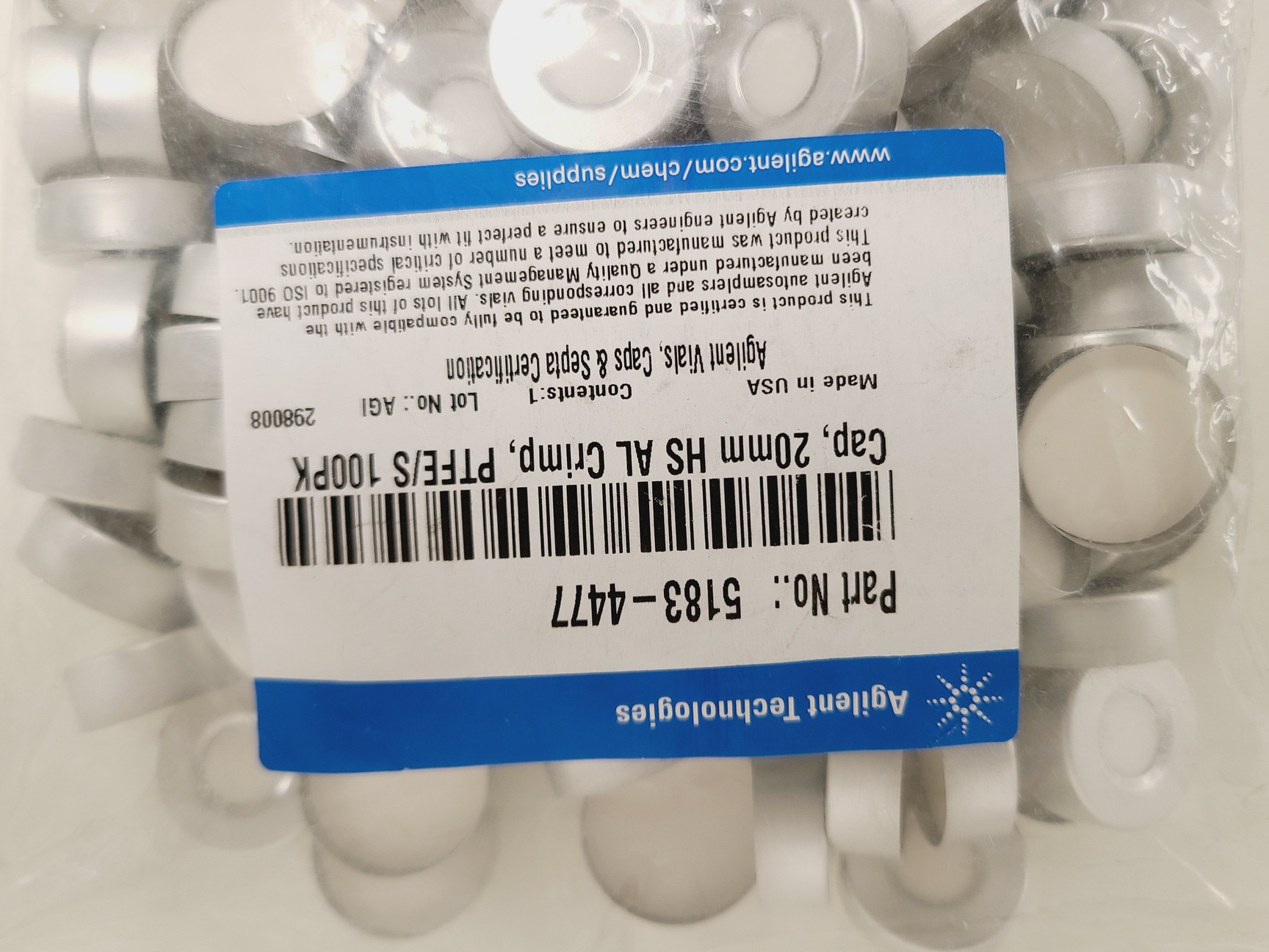 Image of Job Lot of Agilent and Gerstel Glass Vials, Syringe Filters & Vial Caps