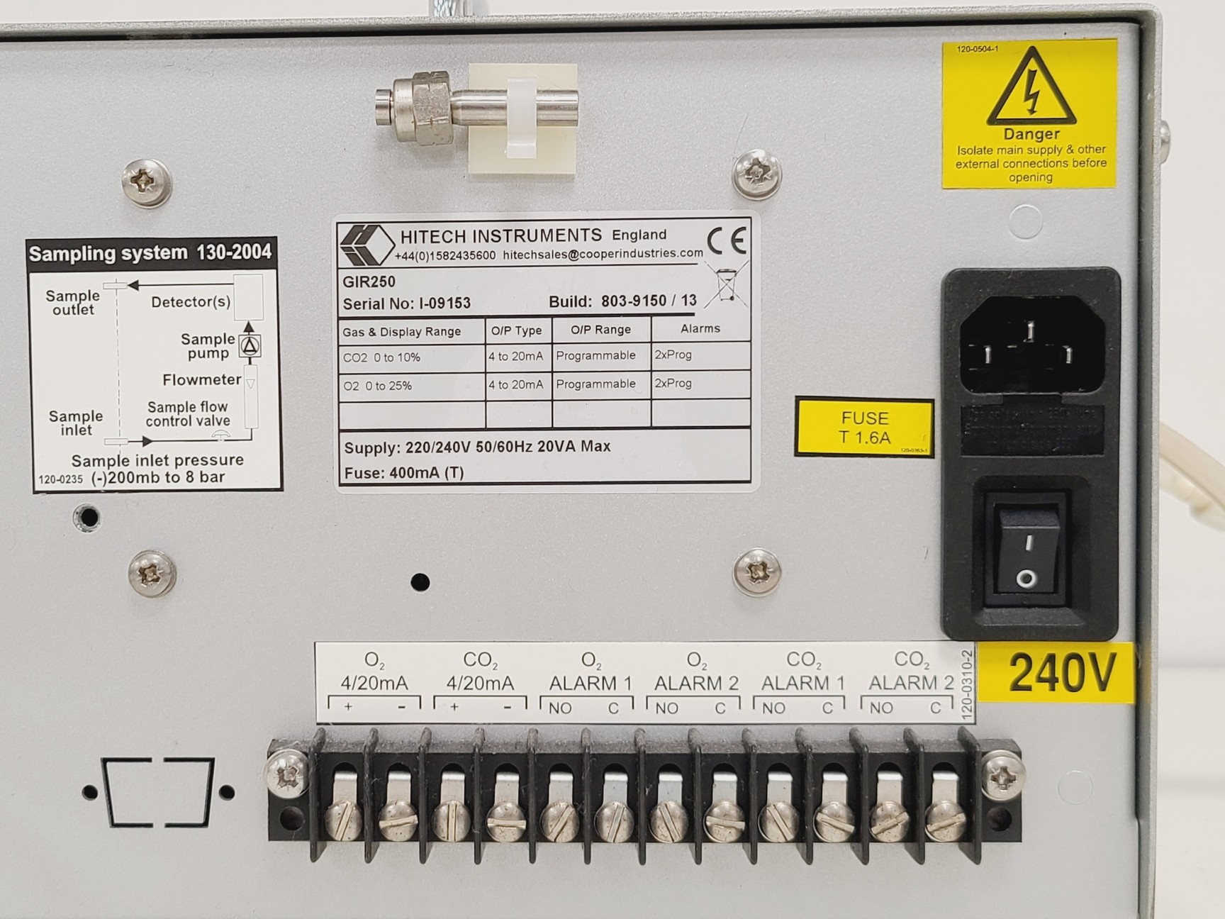 Image of Hitech Instruments GIR250 Gas Analyser Build: 803-9150 / 13
