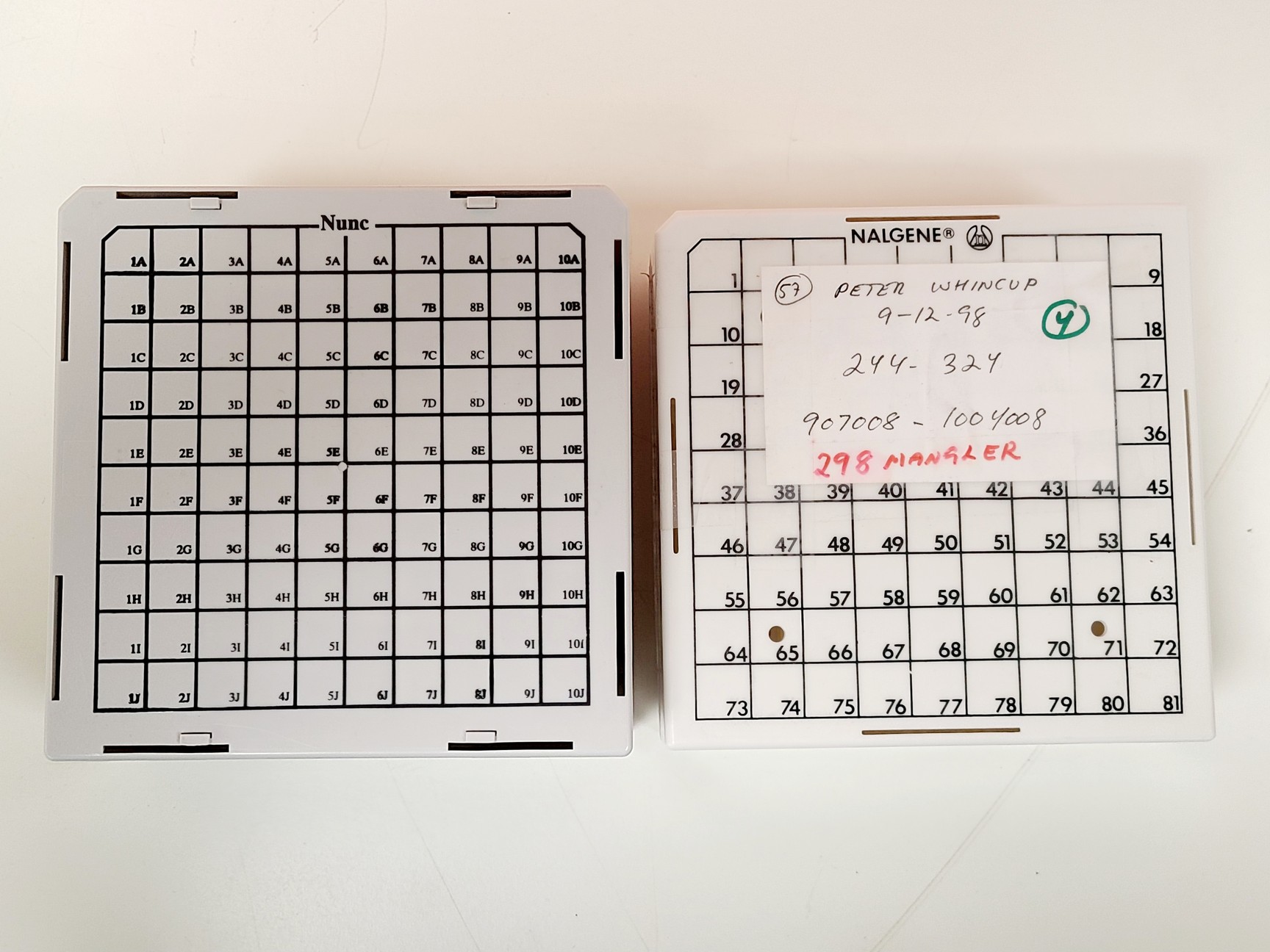 Image of Job Lot of Plastic Cryogenic Freezer Storage Boxes