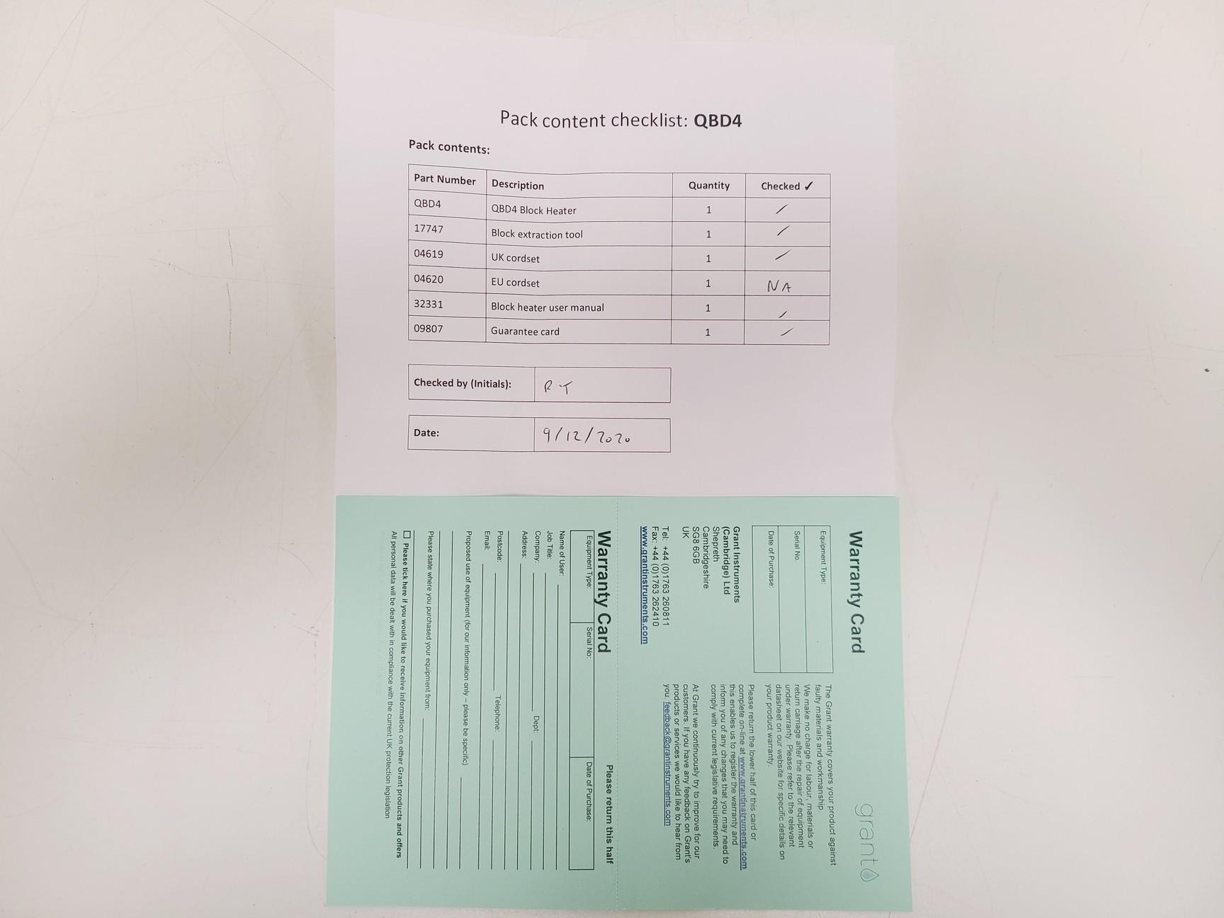 Image of Grant QBD4 Dry Heater Block