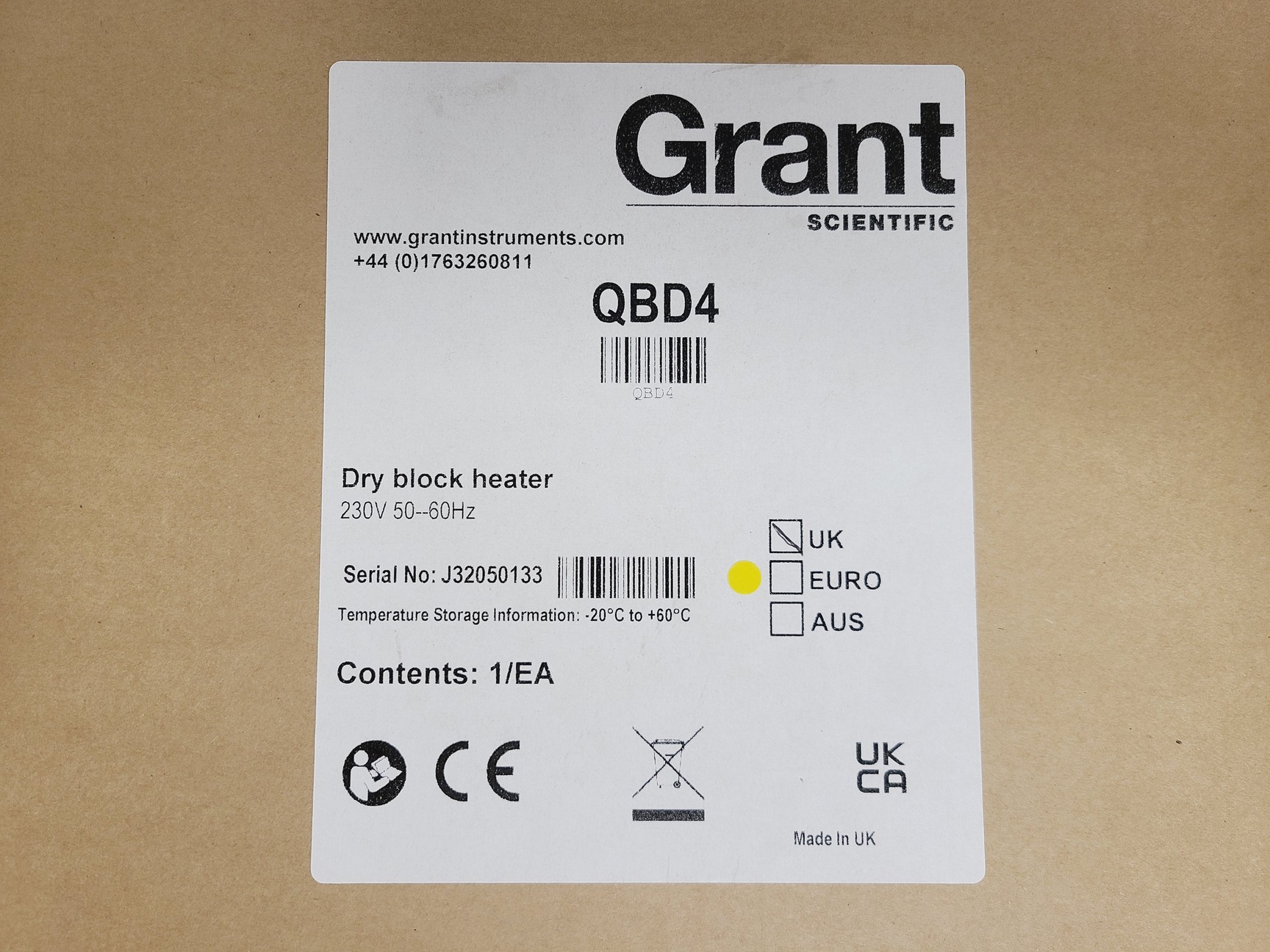 Image of Grant QBD4 Dry Heater Block