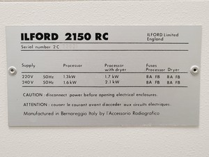 Thumbnail image of Ilford 2150RC Table Top Automatic Processing System