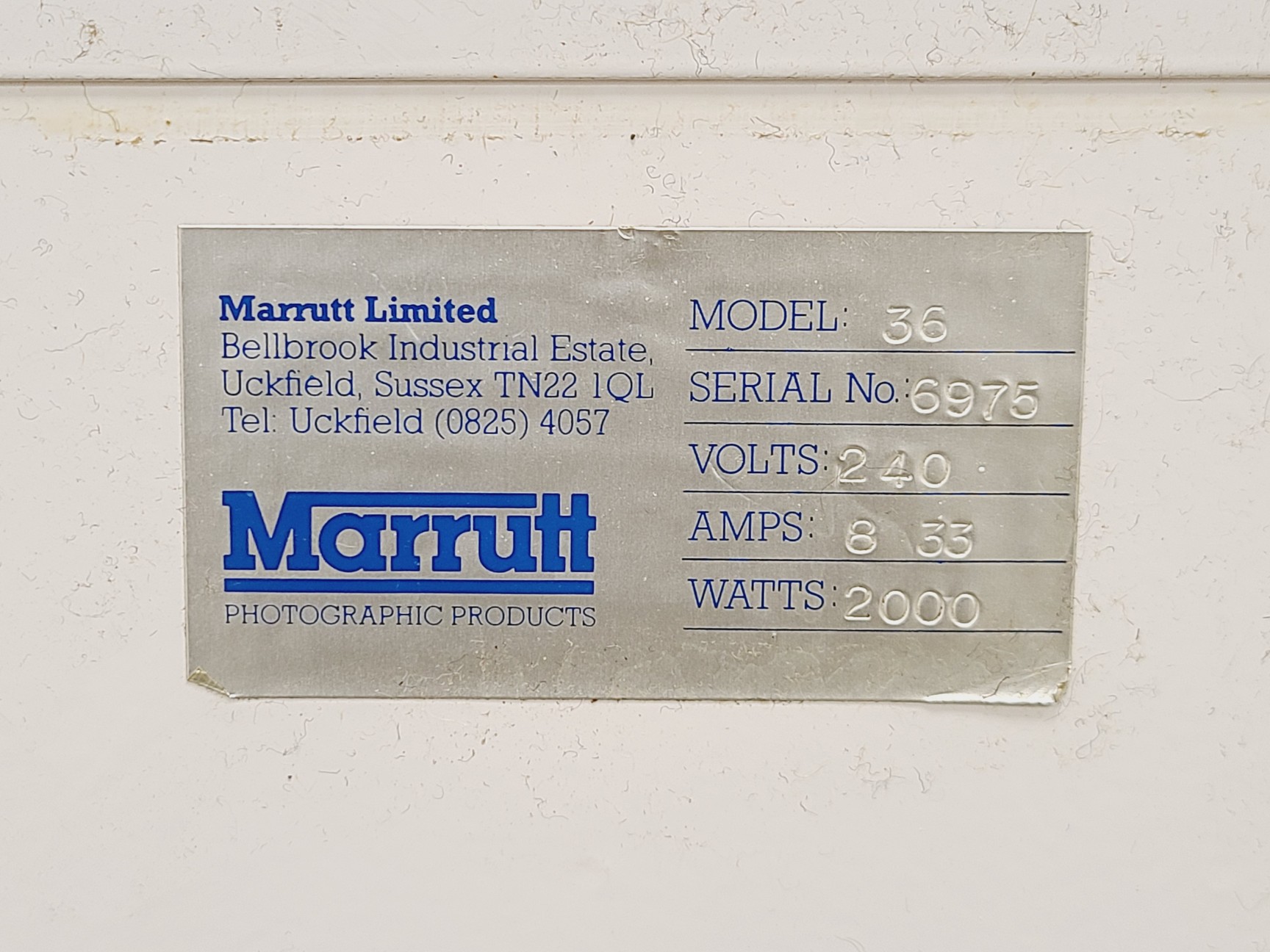 Image of Marrutt Film Drying Cabinet Model 36 - 36x36x170 cm LxWxH Spares/Repair Lab
