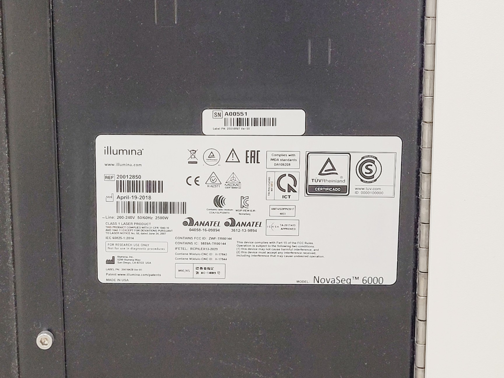 Image of Illumina NovaSeq 6000 DNA Sequencer