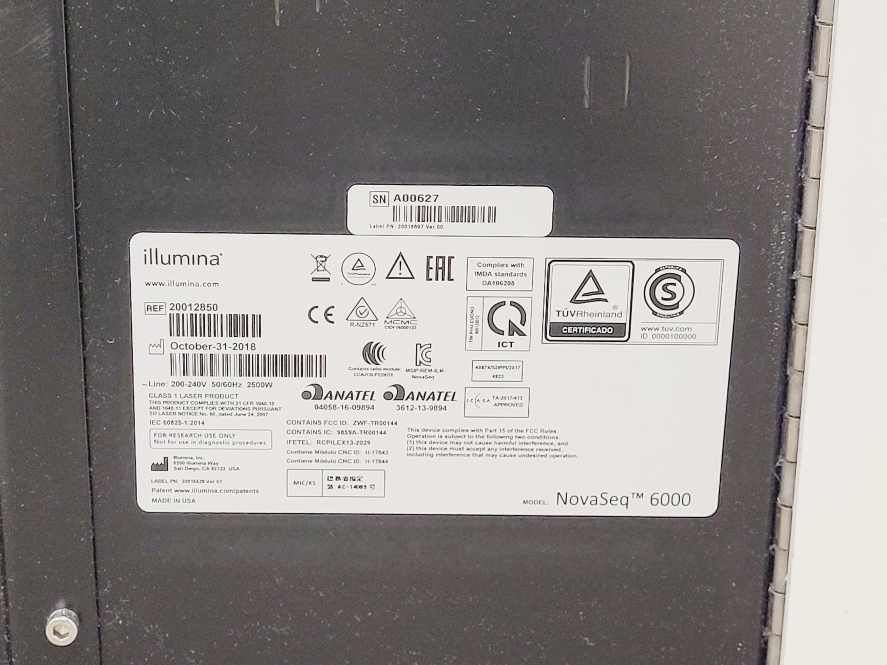 Image of Illumina NovaSeq 6000 DNA Sequencer