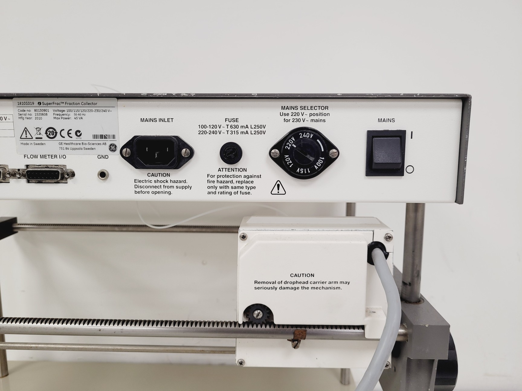 Image of GE Model SuperFrac Fraction Collector Lab