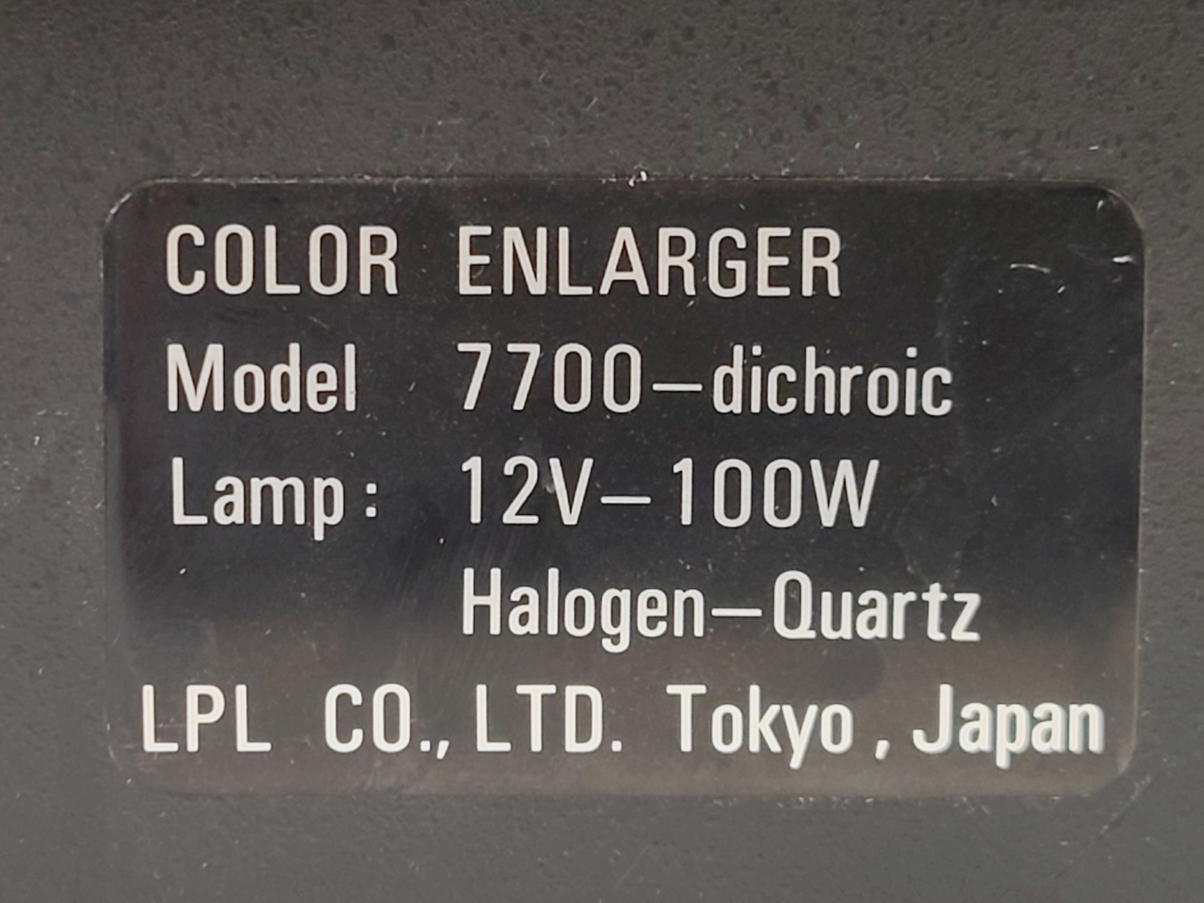 Image of LPL Colour System Enlarger C7700 PRO w/ DICHROIC Transformer