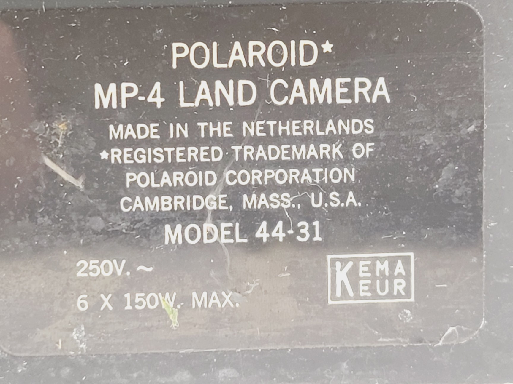 Image of Polaroid MP4 Land Camera Base and Lamps - Spares or Repairs