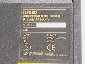 Thumbnail image of ILFORD Multigrade 500H Enlarger Head w/ 500S Transformer & ILFOSPEED 500C