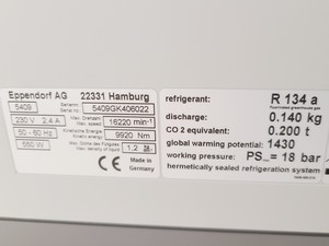 Thumbnail image of Eppendorf 5427 R Refrigerated Centrifuge w/ FA-45-48-11 Rotor