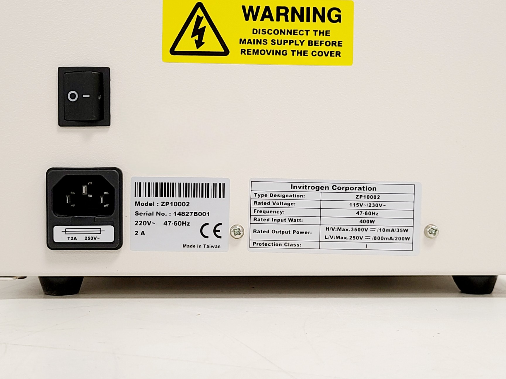 Image of Invitrogen ZOOM Dual Power High and Low Voltage Power Supply Model ZP10002