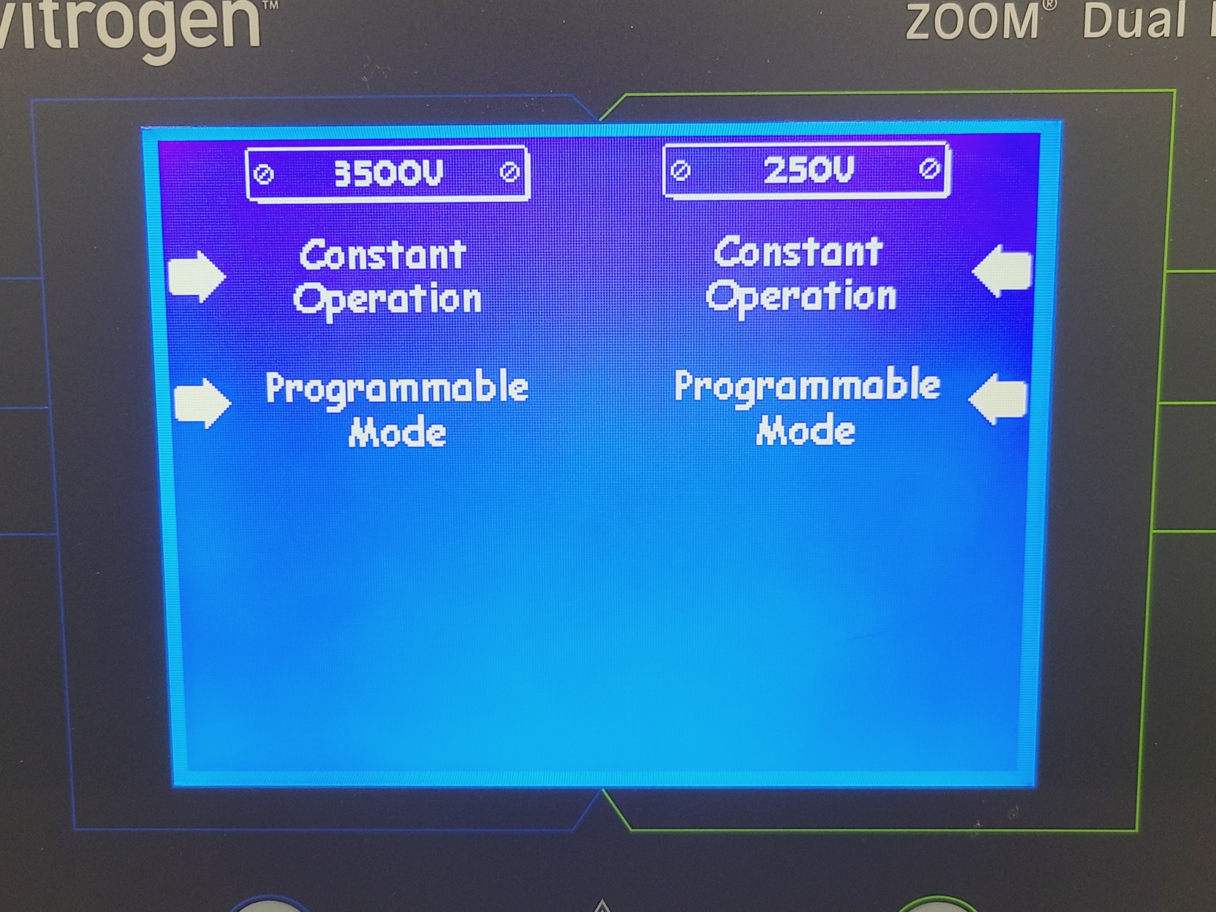 Image of Invitrogen ZOOM Dual Power High and Low Voltage Power Supply Model ZP10002