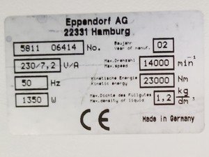Thumbnail image of Eppendorf Centrifuge 5810 R w/ Eppendorf A-4-62 Rotor Spares/Repair